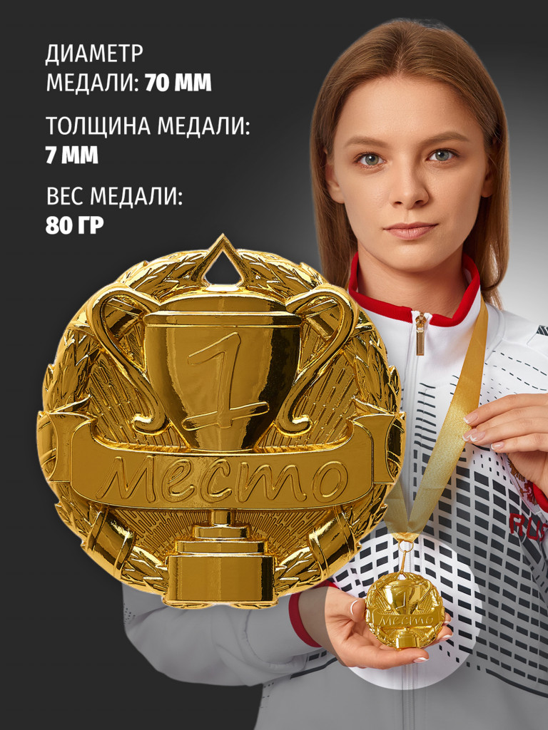 Медали спортивные комплект для награждения 9 шт