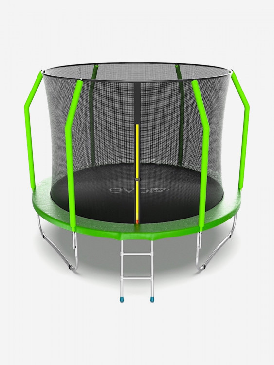 Батут каркасный EVO JUMP Cosmo 10ft зеленый, защитная сеть, диаметр 305 см