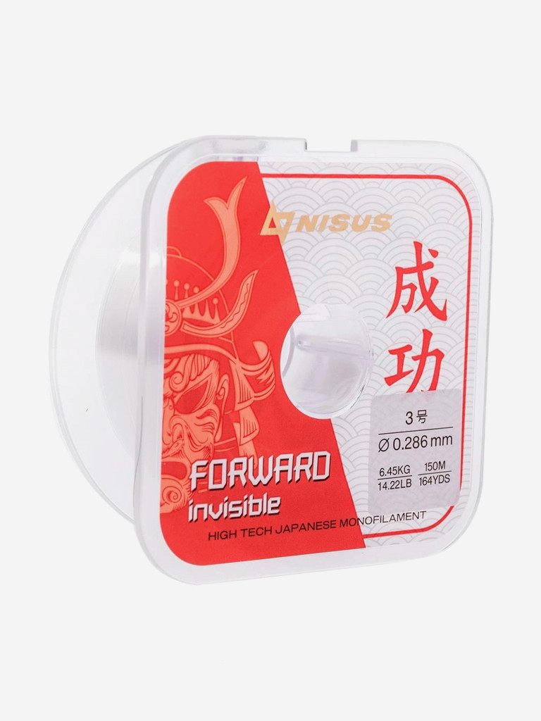Леска для рыбалки Nisus FORWARD Invisible Nylon 0,286мм, 150м, 6,45кг, прозрачный