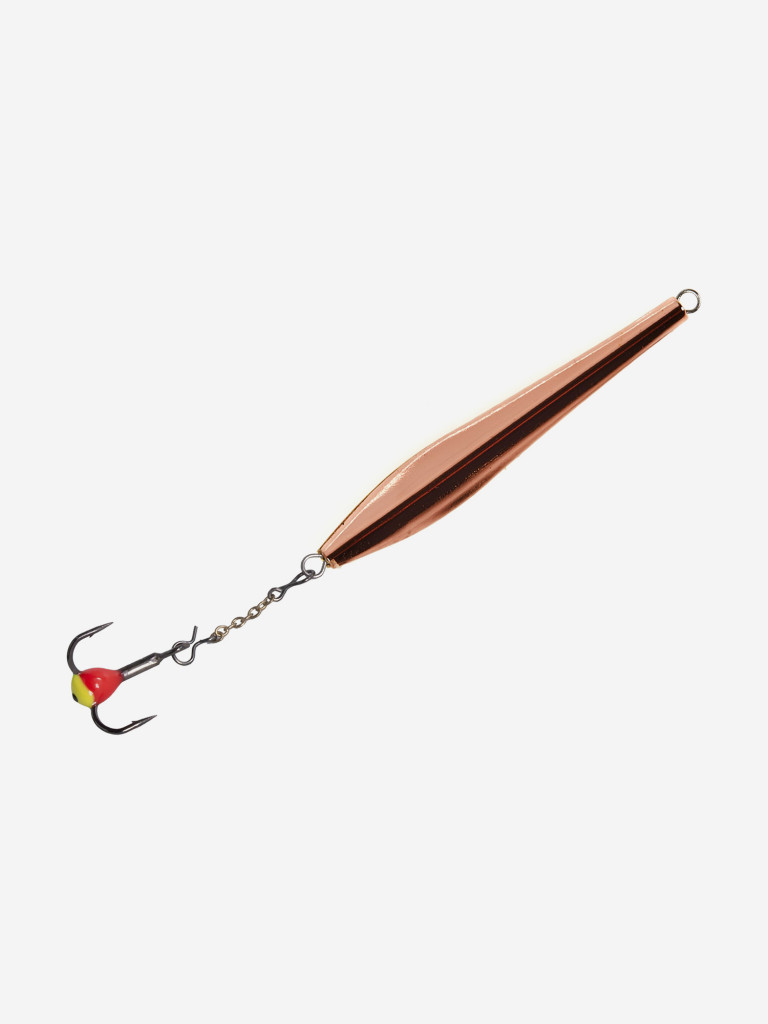 Блесна вертикальная зимняя Lucky John DOUBLE BLADE с цепочкой и тройником, длина 45 мм GC, блистер