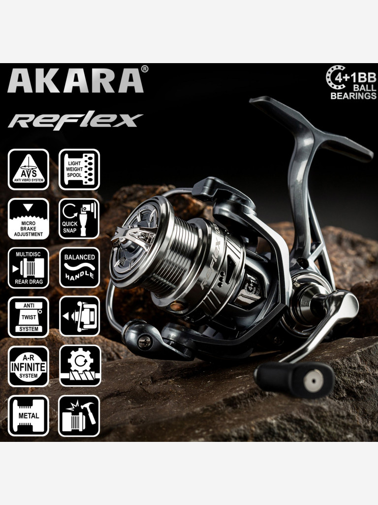 Катушка безынерционная Akara Reflex 3000 4+1bb