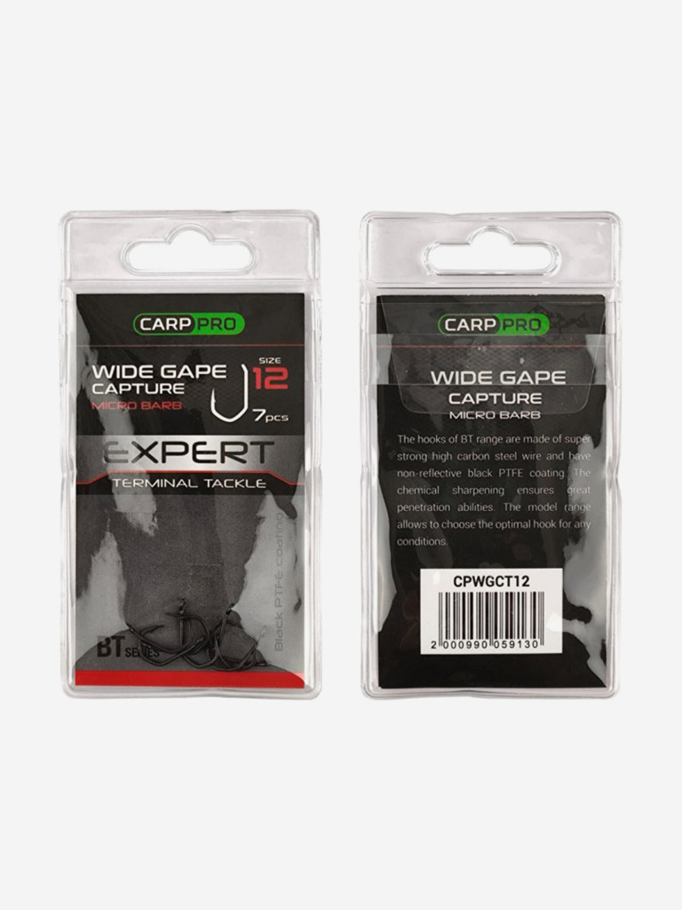 Крючок CARP PRO Pro Wide Gape Сapture №12 7шт