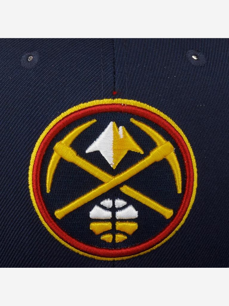 Бейсболка с прямым козырьком MITCHELL NESS HHSS2991-DNUYYPPPNAVY Denver Nuggets NBA