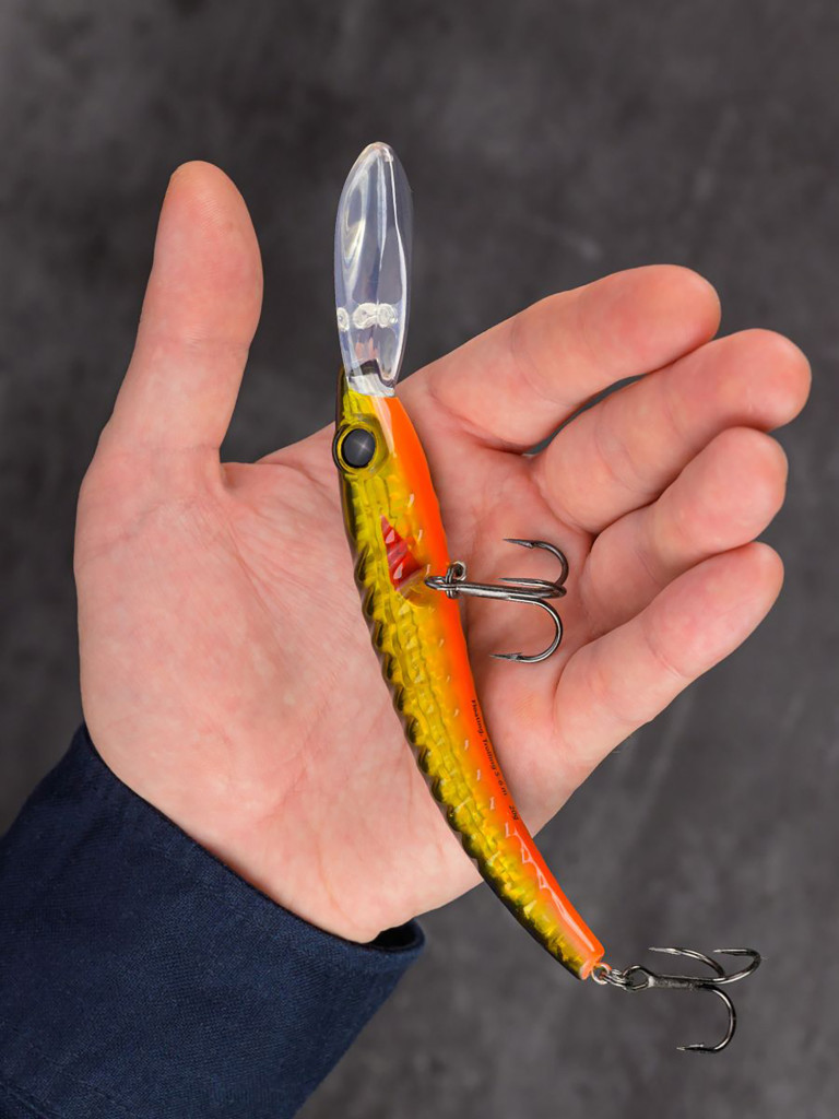 Воблер Akara Deep Snoop 120F минноу плавающий для троллинга на щуку, судака, сома 21гр A54