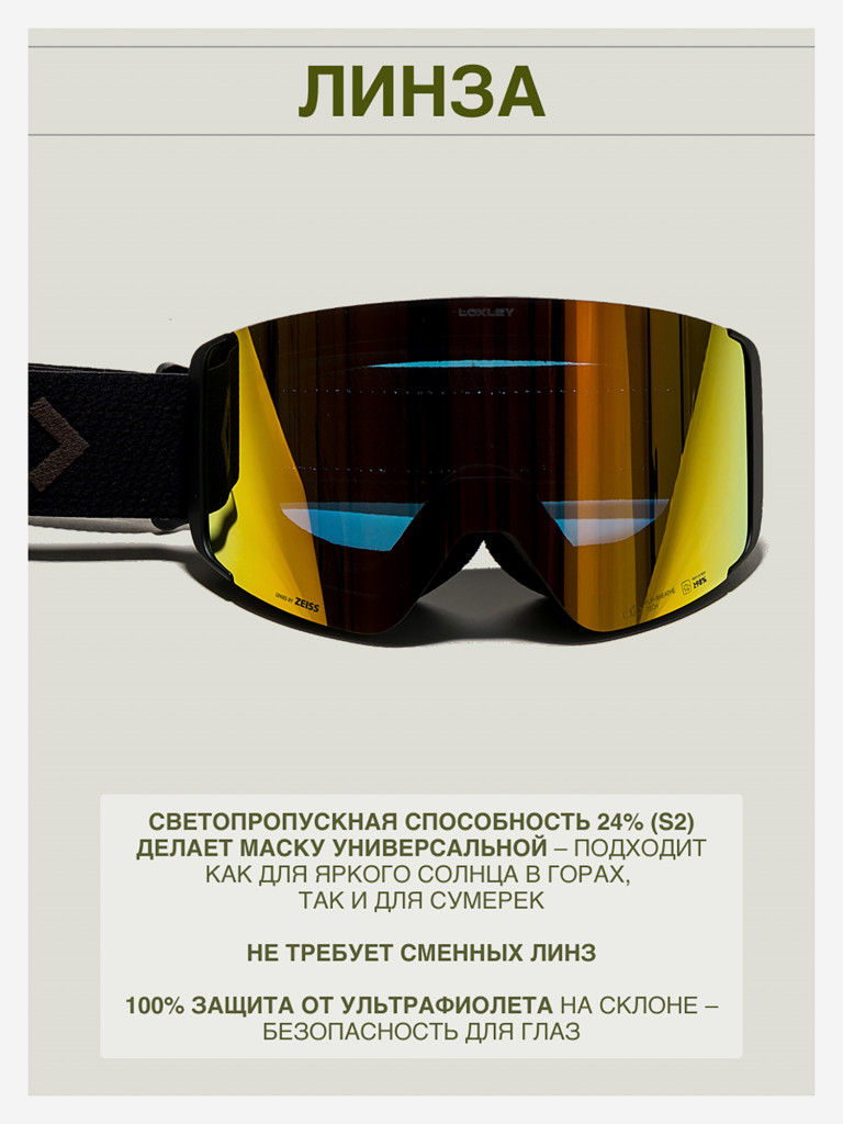 Маска сноубордическая - горнолыжная LOXLEY - BREATH