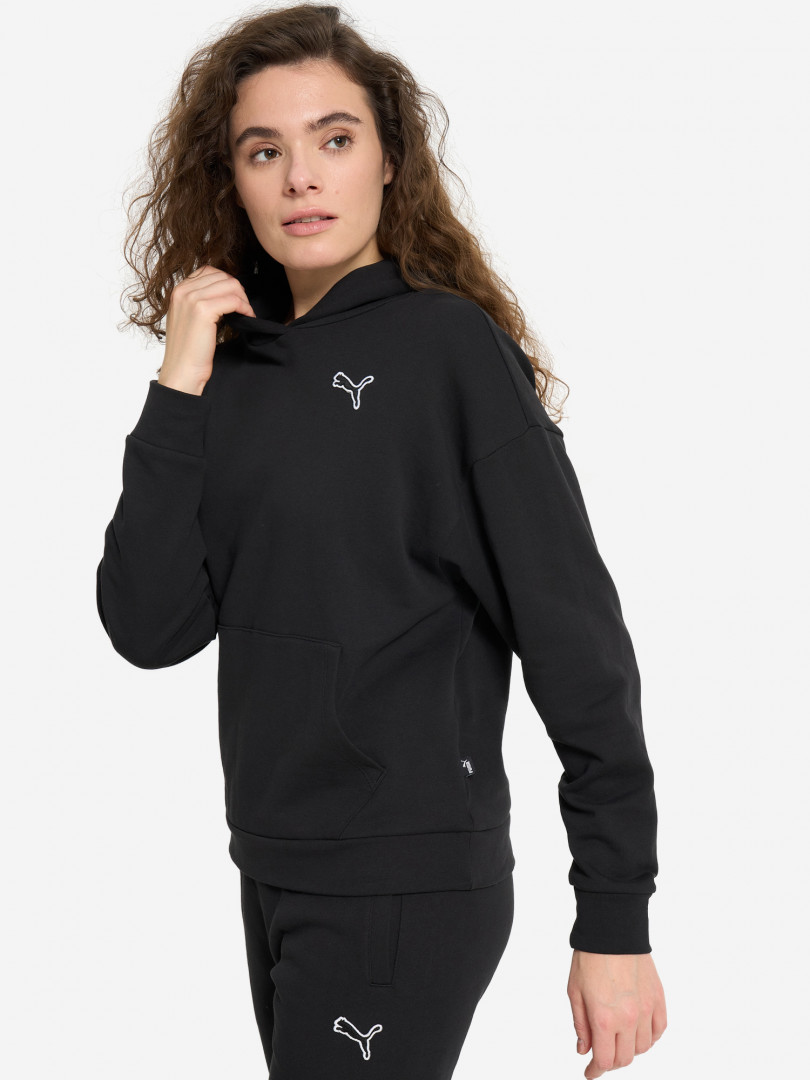 фото Джемпер флисовый женский puma essentials, черный