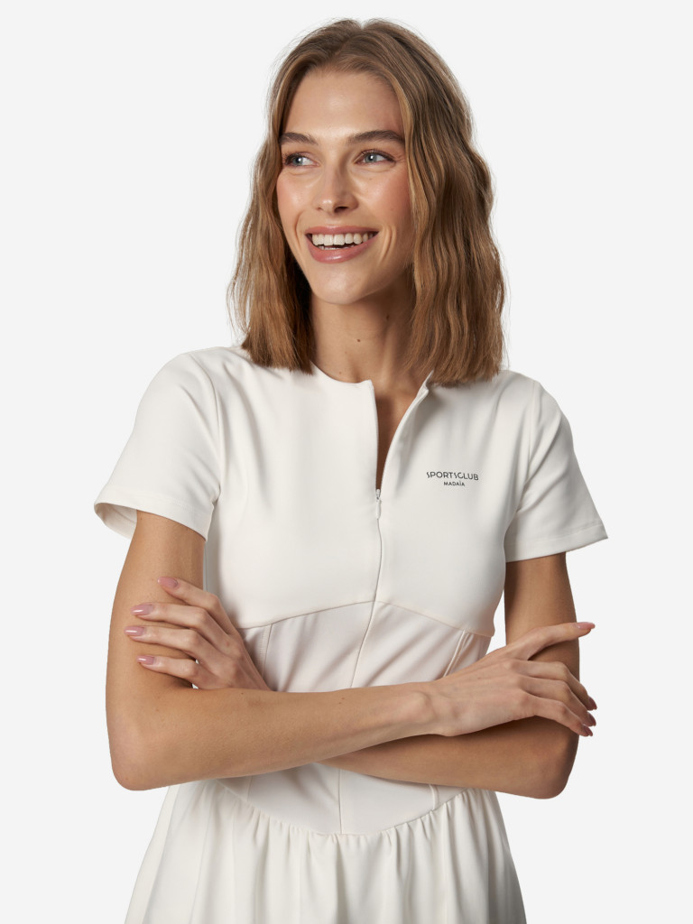 Платье-комбинезон «Body Serve» в молочном цвете