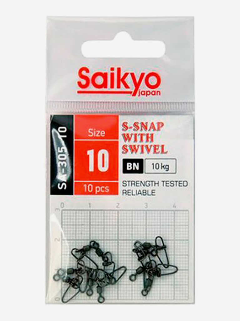 Вертлюг с застежкой Saikyo SA-305-10 (2 упаковки по 10 штук)