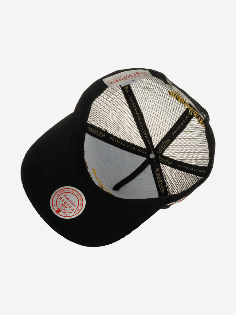 Бейсболка с сеточкой MITCHELL NESS HHSS6002-LALYYPPPBLCK Los Angeles Lakers NBA (черный)