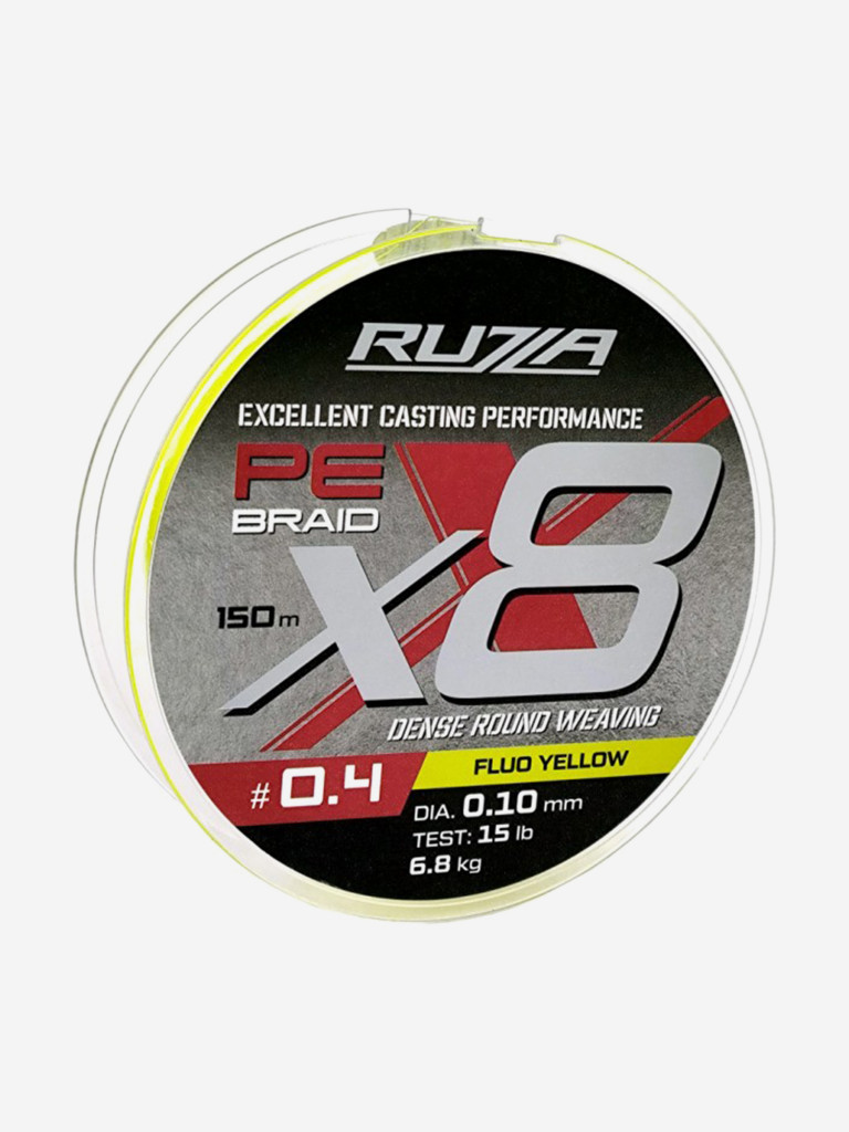 Шнур X8 150м Fluo Yellow 0,10мм 6,8кг/15lb