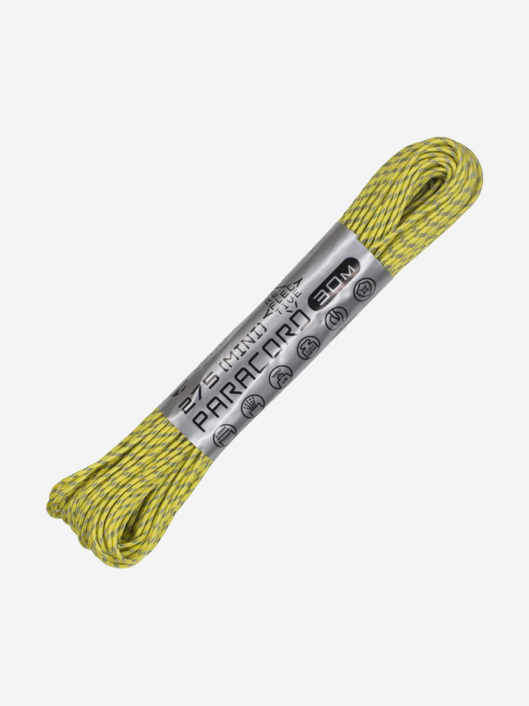 Паракорд 275 (мини) CORD nylon 30м RUS световозвращающий (lemon)