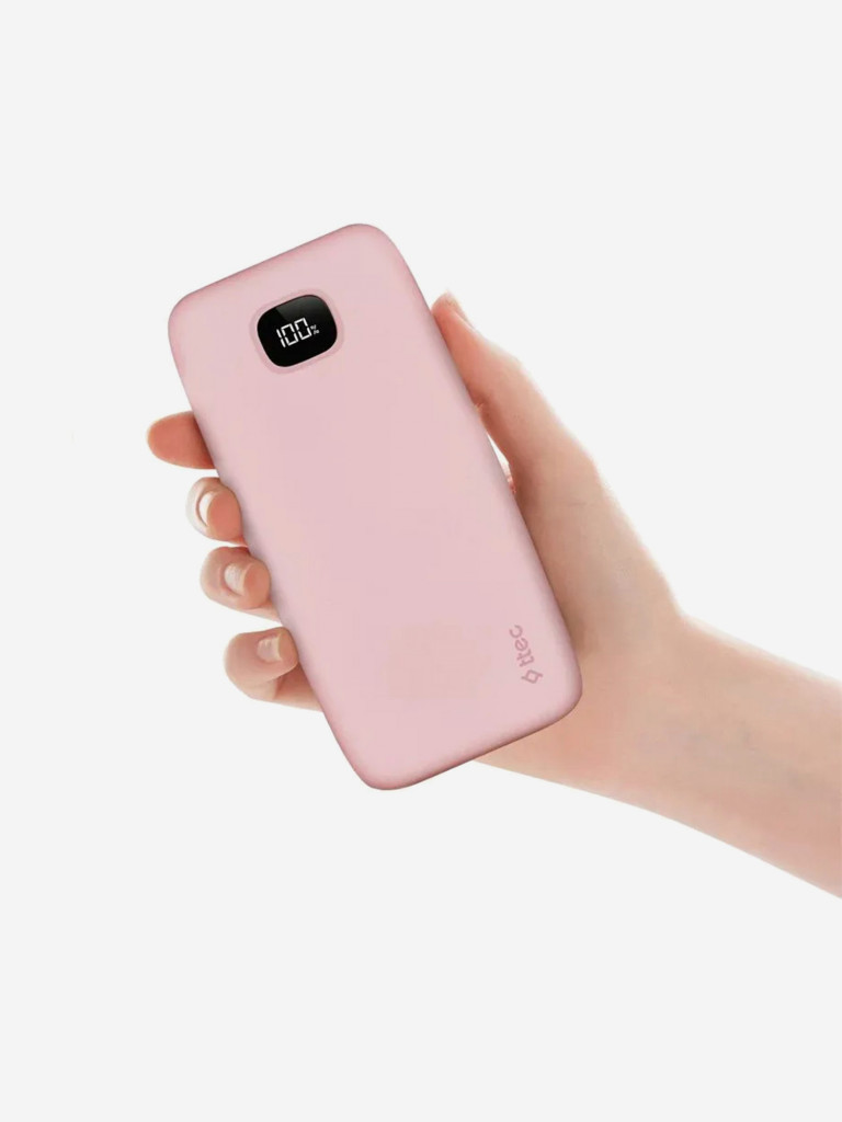 Внешний аккумулятор TTEC ChargeUp LCD 20000mAh Powerbank. Цвет: розовый