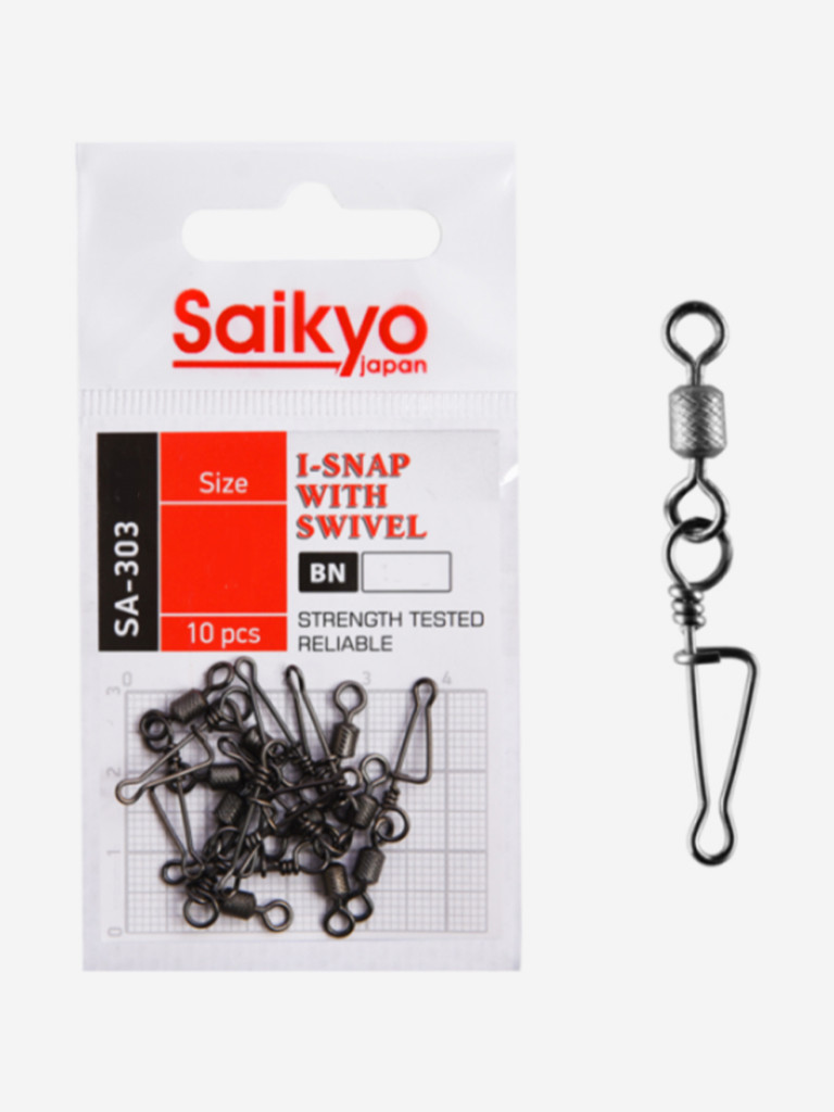 Вертлюг с застежкой Saikyo SA-303 ( 1упк. по 10 шт.)