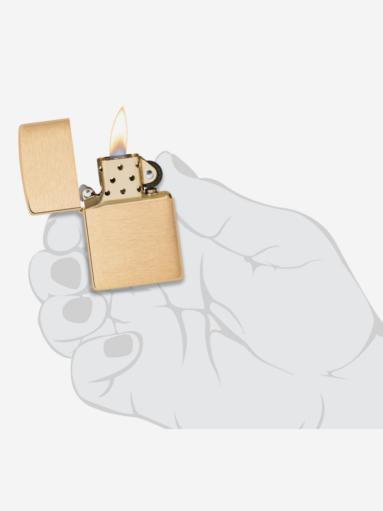 Зажигалка бензиновая ZIPPO 168 Armor Brushed Brass