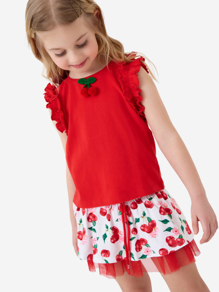 Комплект для девочек: майка, юбка-шорты PlayToday
