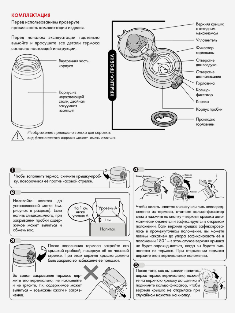 Термокружка для кофе 500 мл THERMOS JNL-500 чёрная с логотипом
