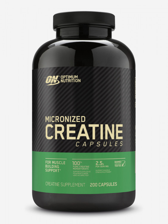 Микронизированный Креатин Optimum Nutrition Капсулы, 200 капсул