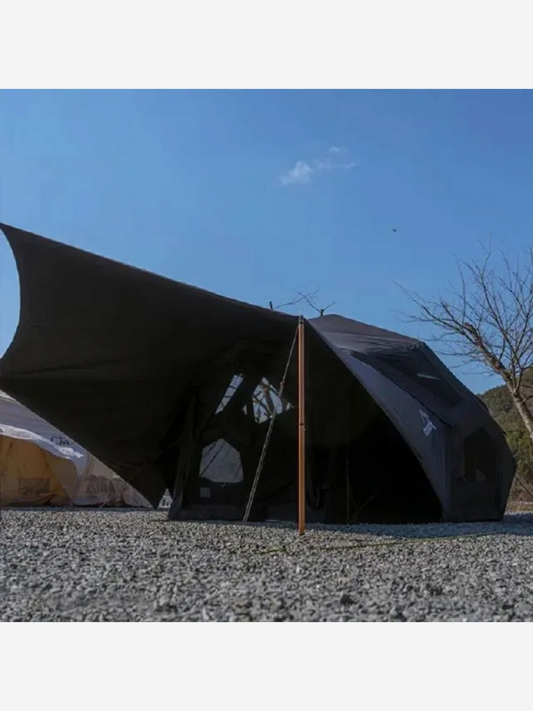 Надувная палатка Coody BESTONA Black, 380×380×275 см, 2–4 человека, 2 входа, 2 навеса