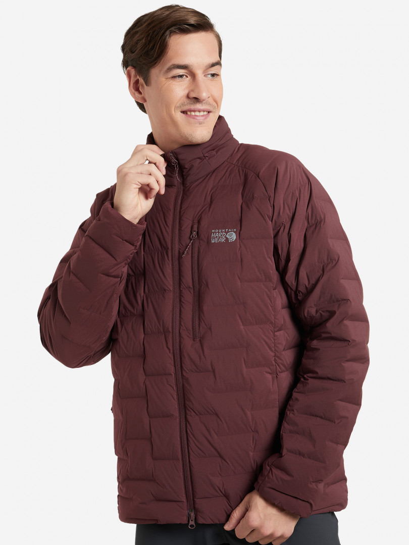 фото Пуховик мужской mountain hardwear stretchdown™ jacket, красный