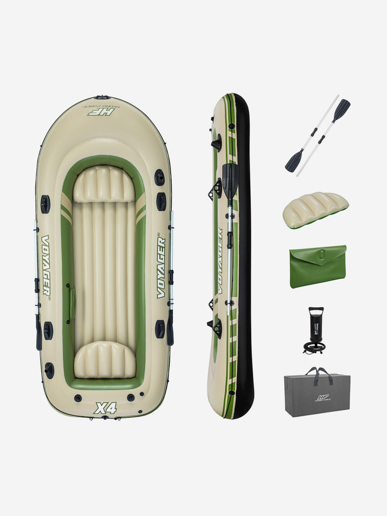 Лодка Bestway 65156 надувная Voyager X4 350x145х49 см