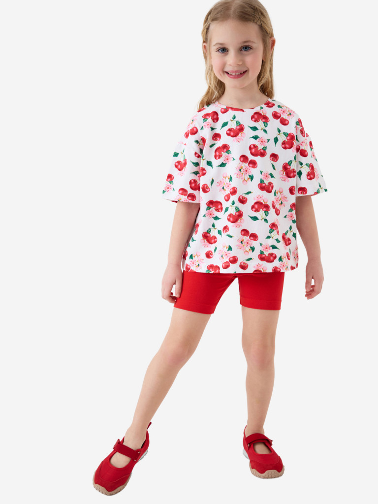 Комплект для девочек: легинсы укороченные, футболка PlayToday