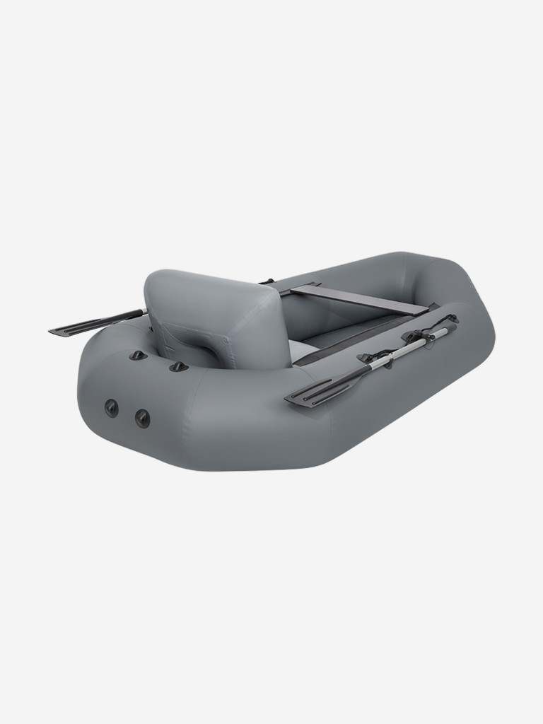 Надувное кресло в лодку ПВХ серое