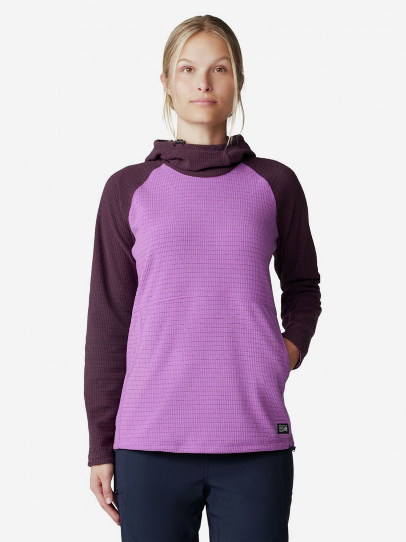 фото Джемпер флисовый женский mountain hardwear summit grid, фиолетовый