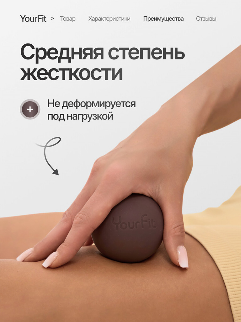Массажный мяч - ролик для мфр массажа Yourfit