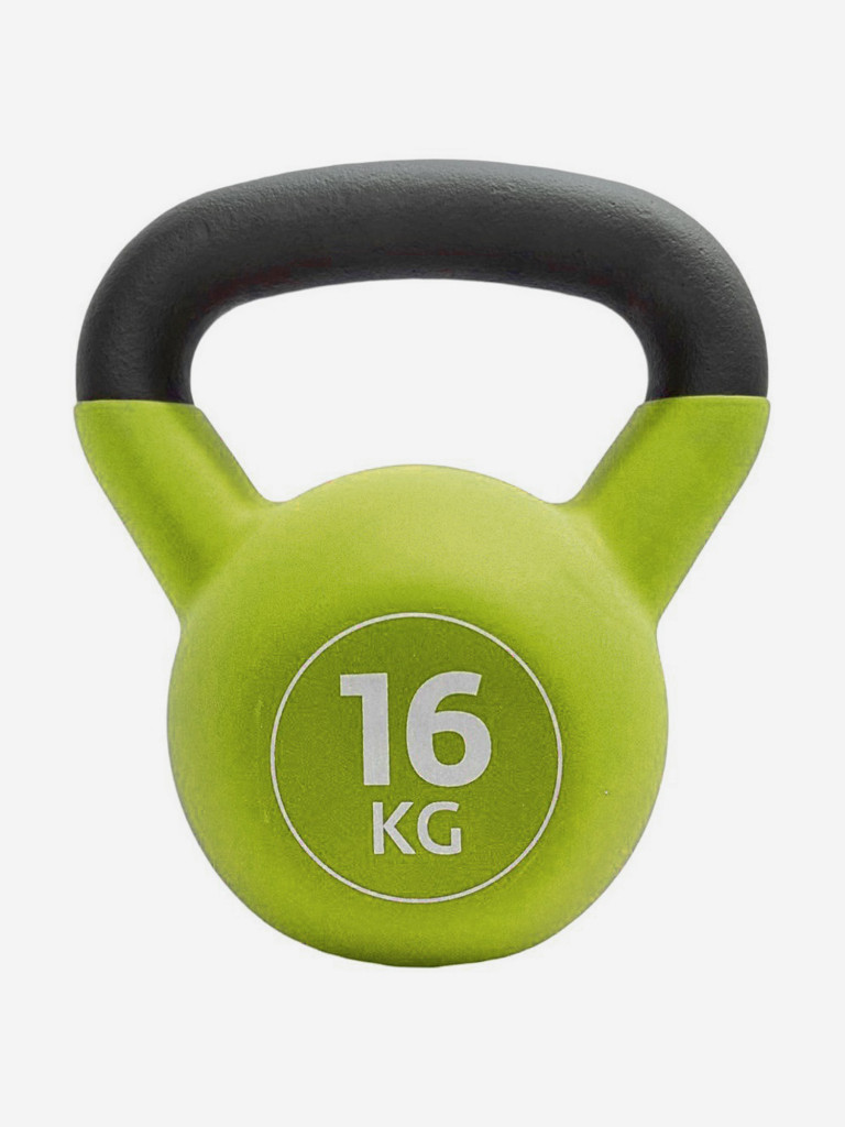 Гиря чугунная обрезиненная Sportlim 16 кг Салатовая