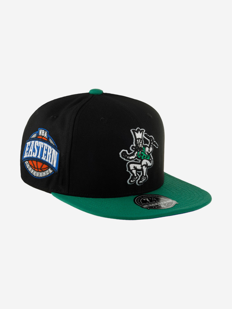 Бейсболка с прямым козырьком MITCHELL NESS 6HSFSH22051-BCEBLCK Boston Celtics NBA (черный)