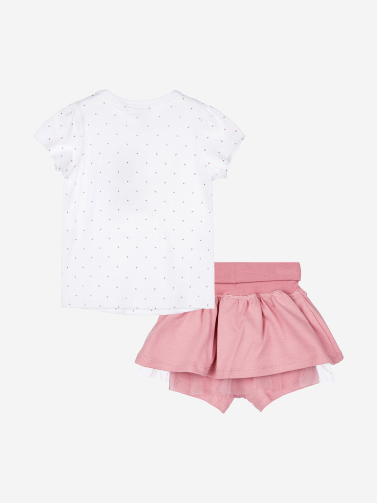 Комплект для девочек: футболка, юбка-шорты PlayToday