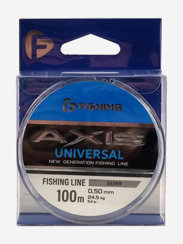 Леска F-FISHING Axis Universal Line Silver 100м 0,50мм 24,5кг/54lb