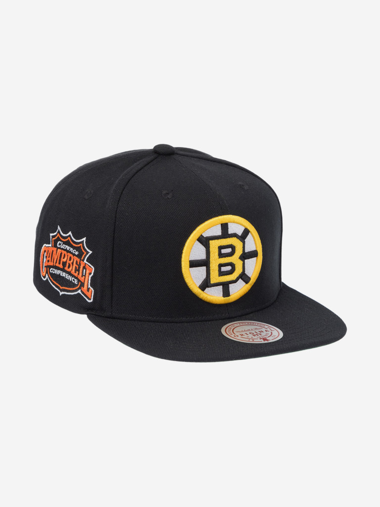 Бейсболка с прямым козырьком MITCHELL NESS HS8582-BBNBLCK Boston Bruins NHL (черный)