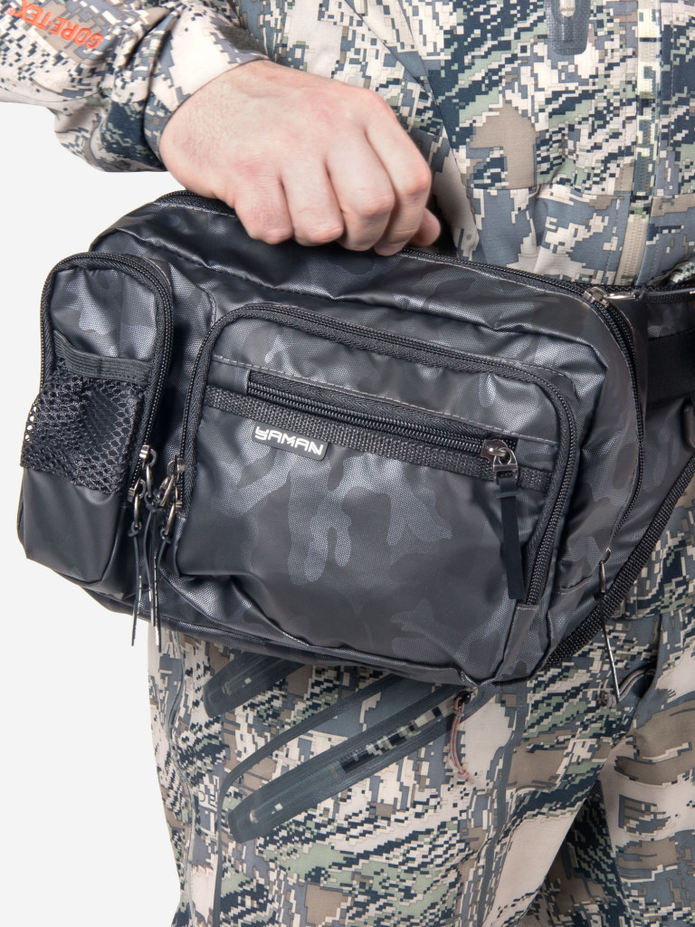 Сумка рыболовная Yaman Fishing Hip Bag, 28х21х17 см, цвет серый камуфляж.