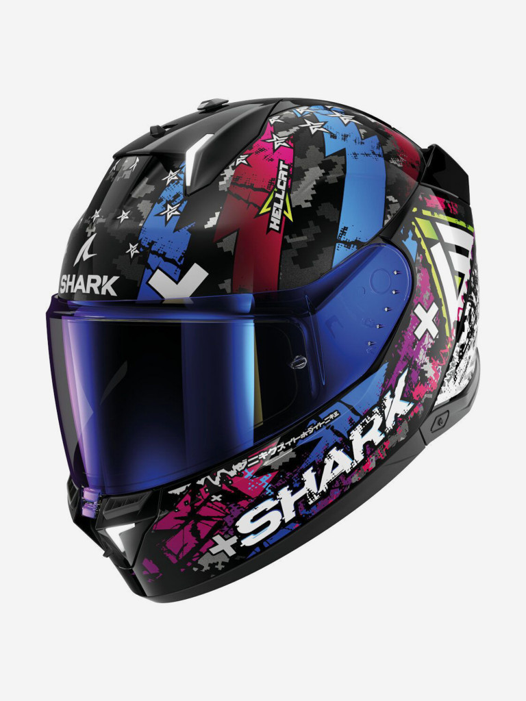 Мотошлем интеграл Shark SKWAL i3 HELLCAT Black/Chrome/Blue