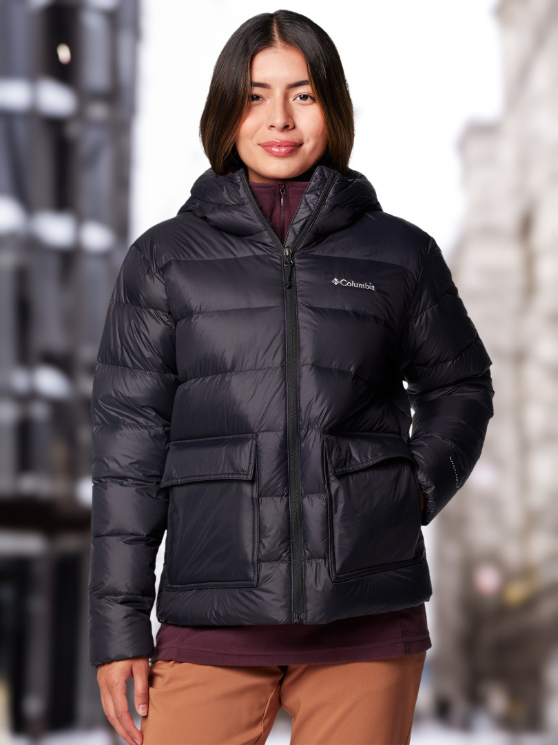 фото Пуховик женский columbia harmony falls hooded down jacket, черный