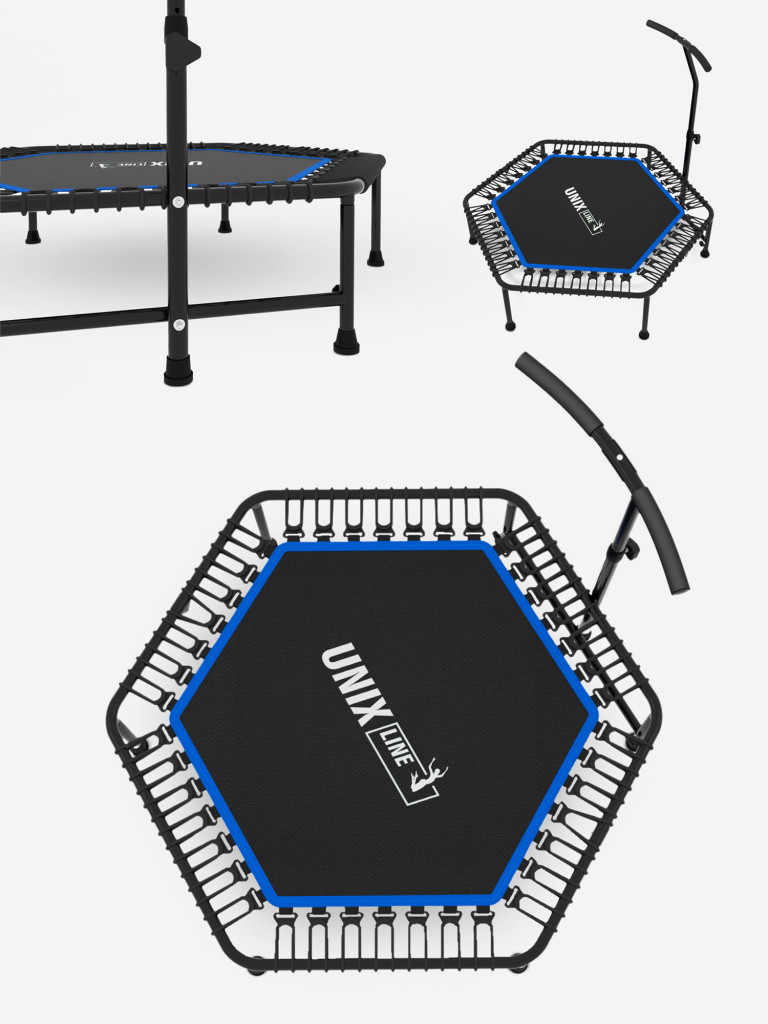 Батут спортивный для фитнеса и джампинга UNIX Line Fitness 125 см, синий