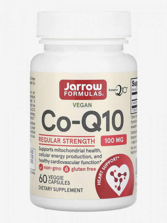 Jarrow Formulas Коэнзим Q10 100 мг. Убихинон. Витамины для сердца и сосудов, антиоксиданты Co-Q10 100 mg 60 veg caps