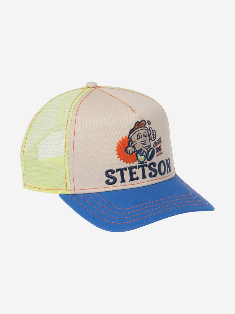 Бейсболка с сеточкой STETSON 7741179 TRUCKER CAP BARISTA COFFEE TIME