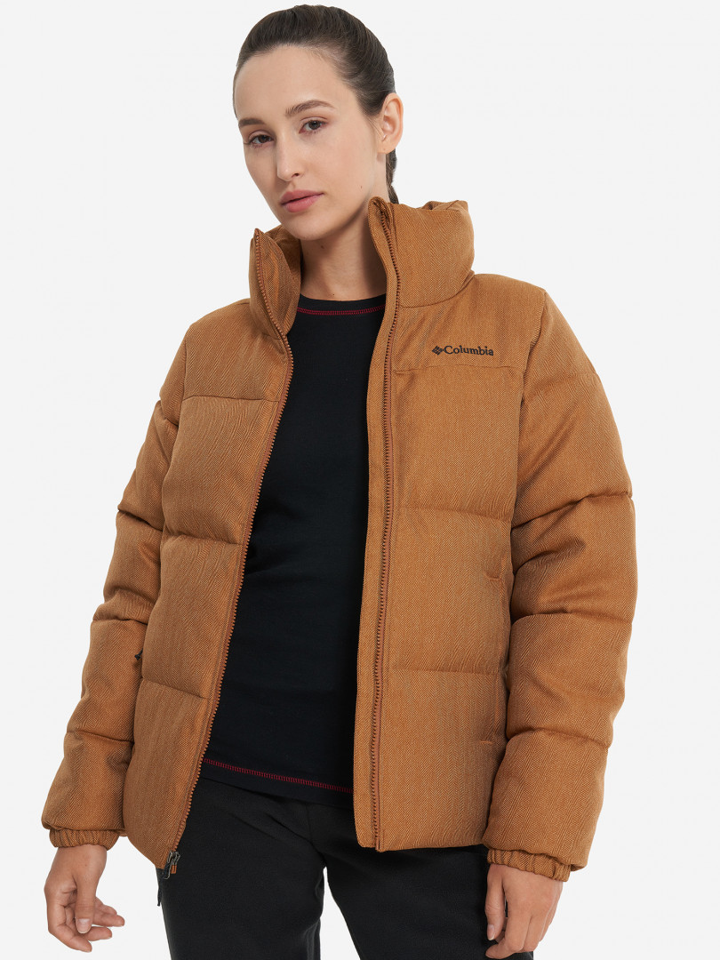 Пуховик женский Columbia Puffect Herringbone Jacket Коричневый 7499₽
