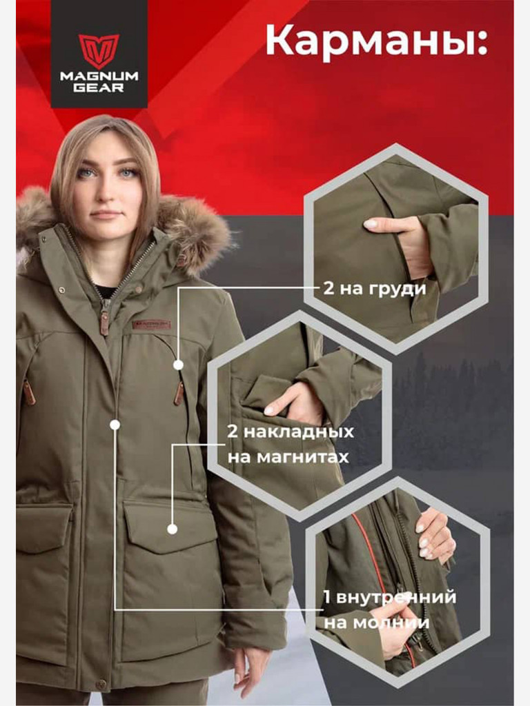 Костюм женский MAGNUM GEAR KARELIA -40° C хаки