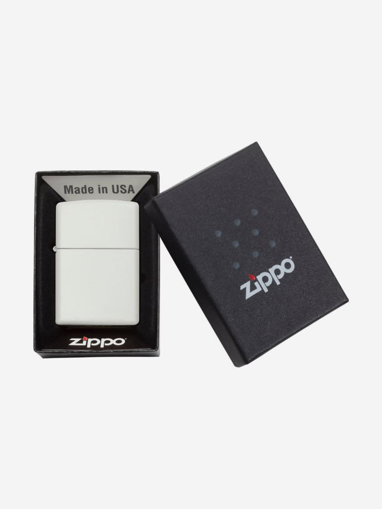 Зажигалка бензиновая ZIPPO 214 Classic White Matte