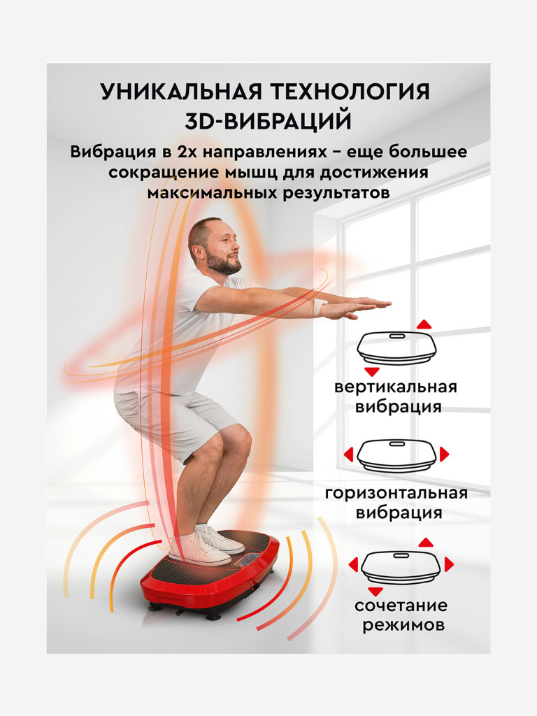 3D Виброплатформа для похудения PLANTA VP-15 Черный цвет — купить за 21727  руб. со скидкой 21 %, отзывы в интернет-магазине Спортмастер