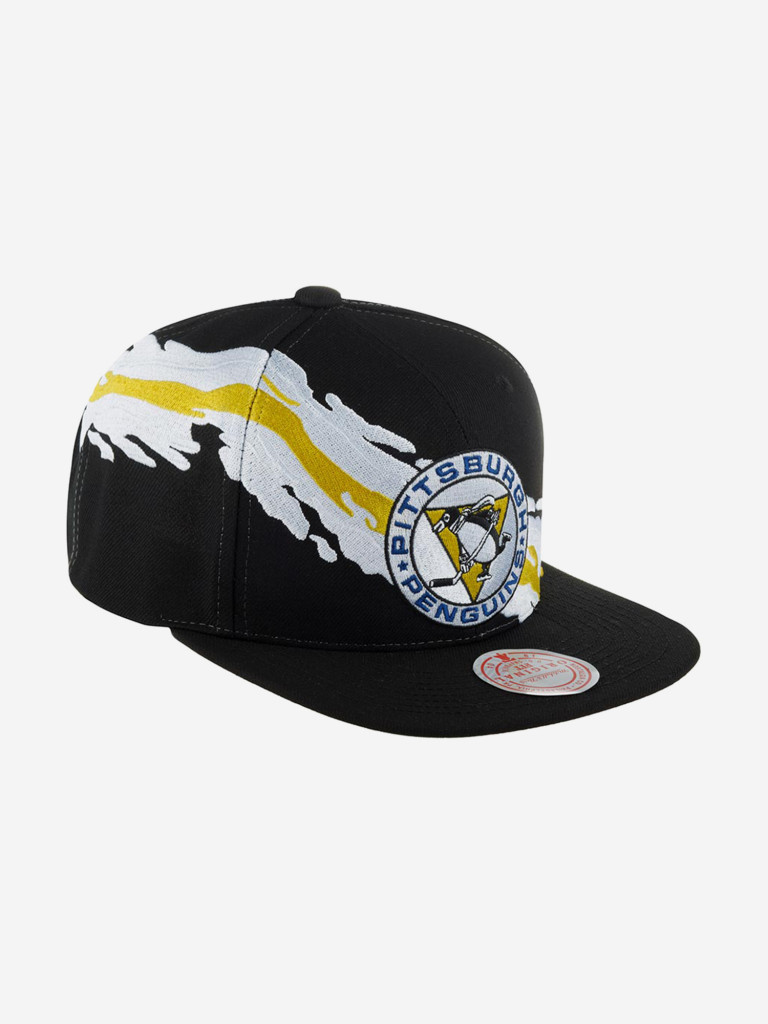 Бейсболка с прямым козырьком MITCHELL NESS 6HSSSH22087-PPEBLCK Pittsburgh Penguins NHL