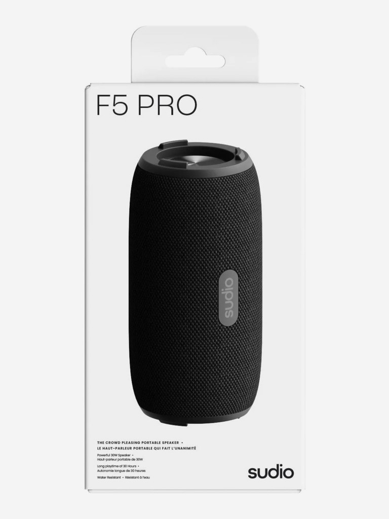 Беспроводная портативная колонка Sudio F5 Pro Portable Bluetooth Speaker 30W, цвет: черный