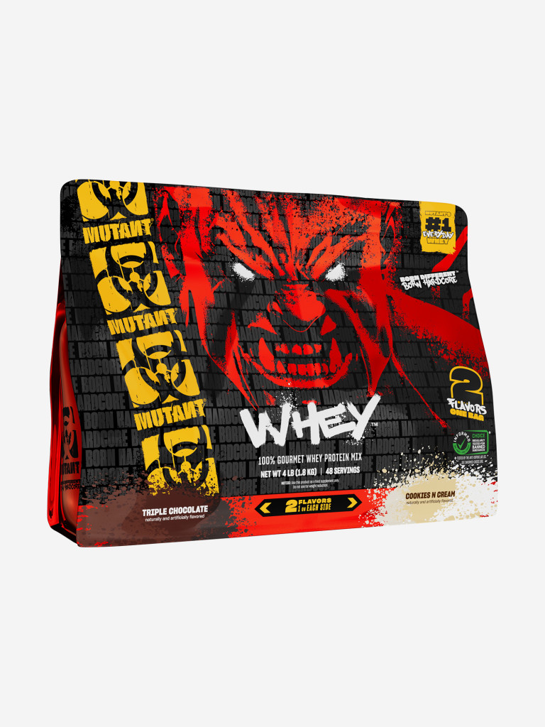 Протеин 2 в 1: Mutant Whey, 1800 г,Тройной Шоколад и Печенье с кремом