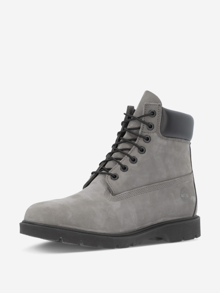 Ботинки утепленные мужские Timberland 6In Basic Boot - Contrast Collar Wp  серый цвет — купить за 22999 руб., отзывы в интернет-магазине Спортмастер