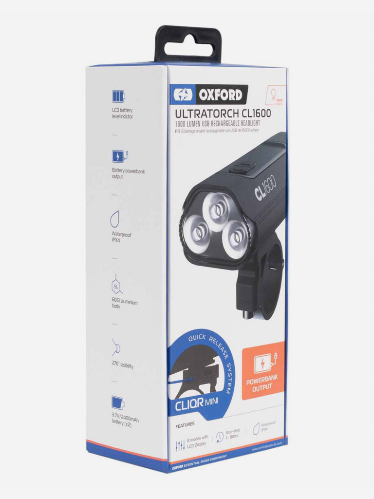 Фонарь велосипедный Oxford Ultratorch CL1600 Headlight