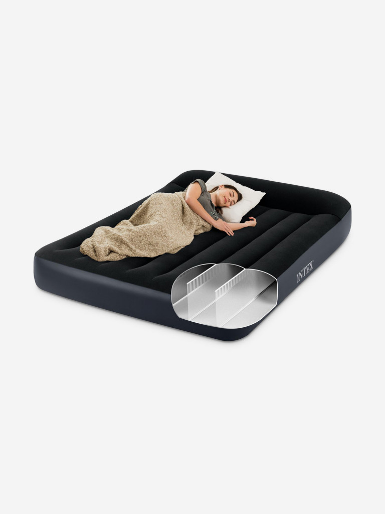 Кровать надувная Intex 64142 DURA-BEAM PILLOW REST CLASSIC, Full, 137x191x25 см