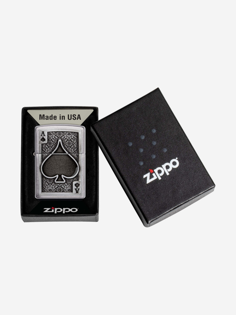 Зажигалка бензиновая ZIPPO 49637 Ace Of Spades Emblem